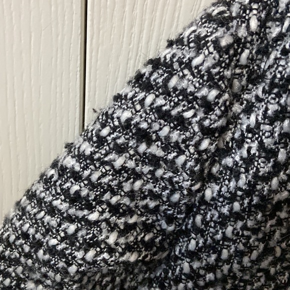 Joe Fresh Black & White Thick Weave Pattern Pea Coat - Picture 10 of 10